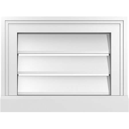 Ekena Millwork Vertical Surface Mount PVC Gable Vent: Functional, w/ 2"W x 2"P Brickmould Sill Frame, 16"W x 12"H GVPVE16X1203SF
